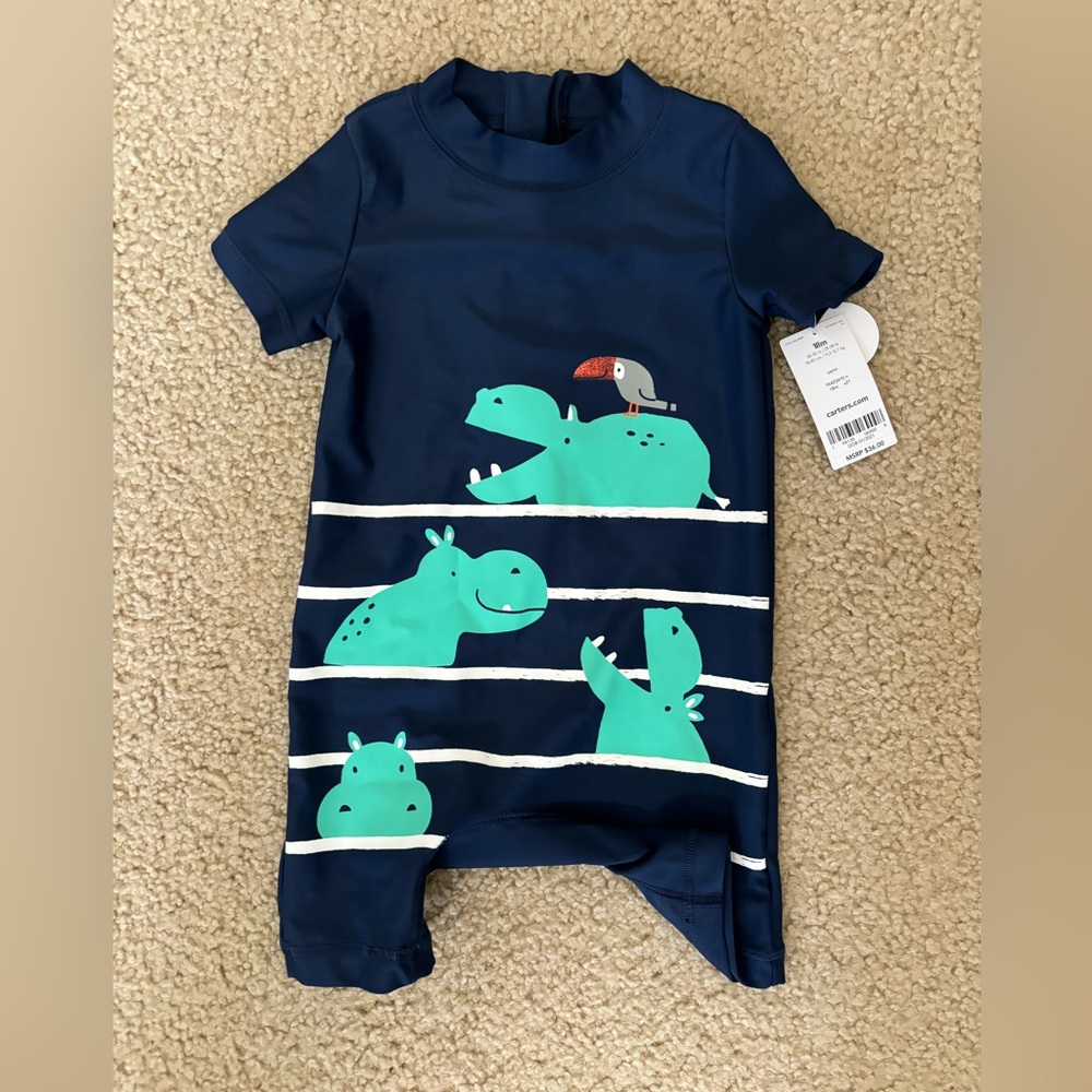 Carter’s NEW darling one-piece bathing suit Size 18 months.